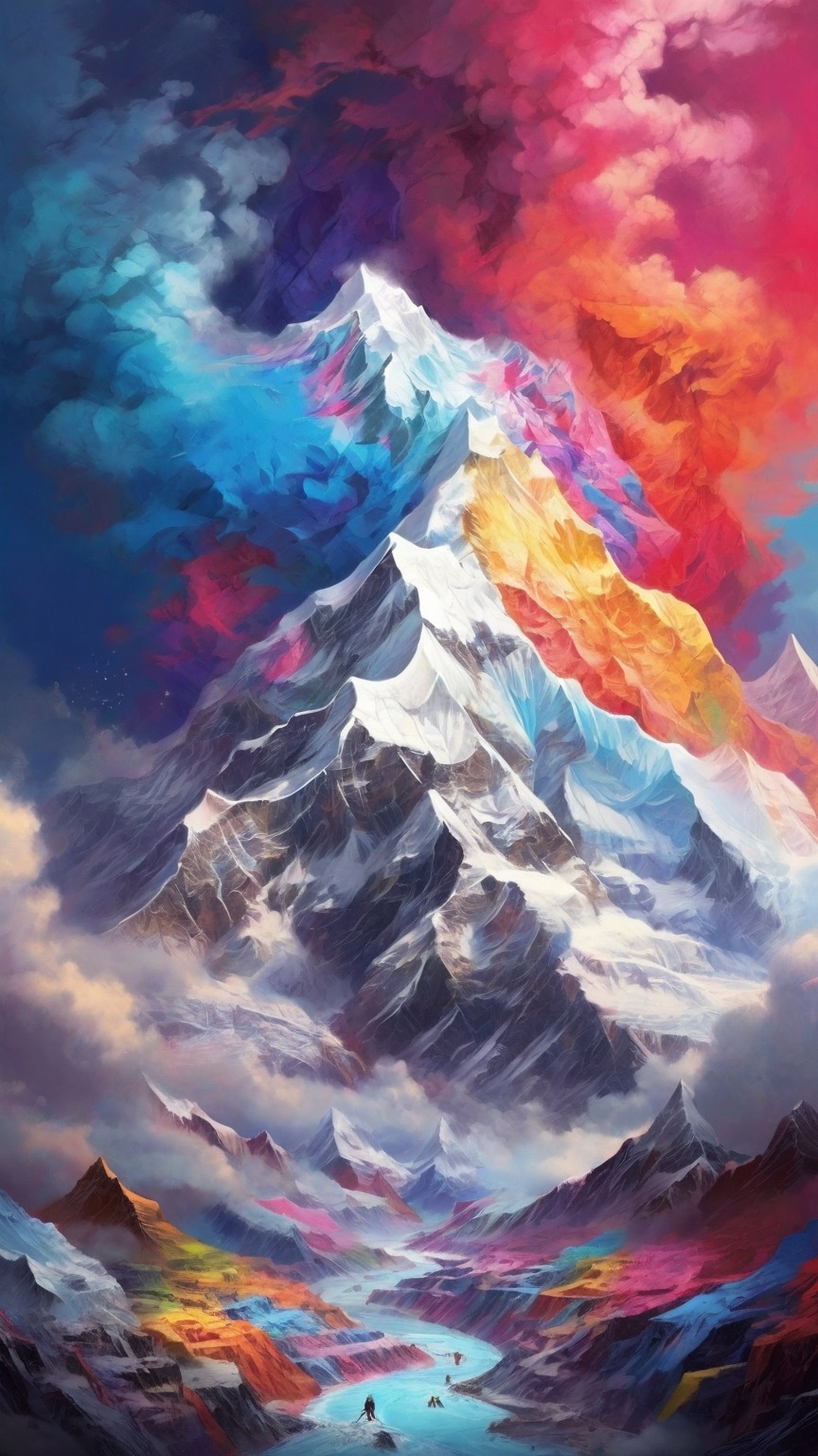 Vibrant Mountain Artwork